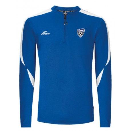 Sweat Zip COMPO Royal/Blanc + Logo club
